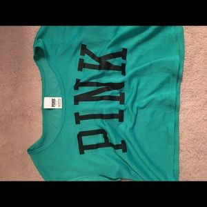 pink victoria secret crop shirt